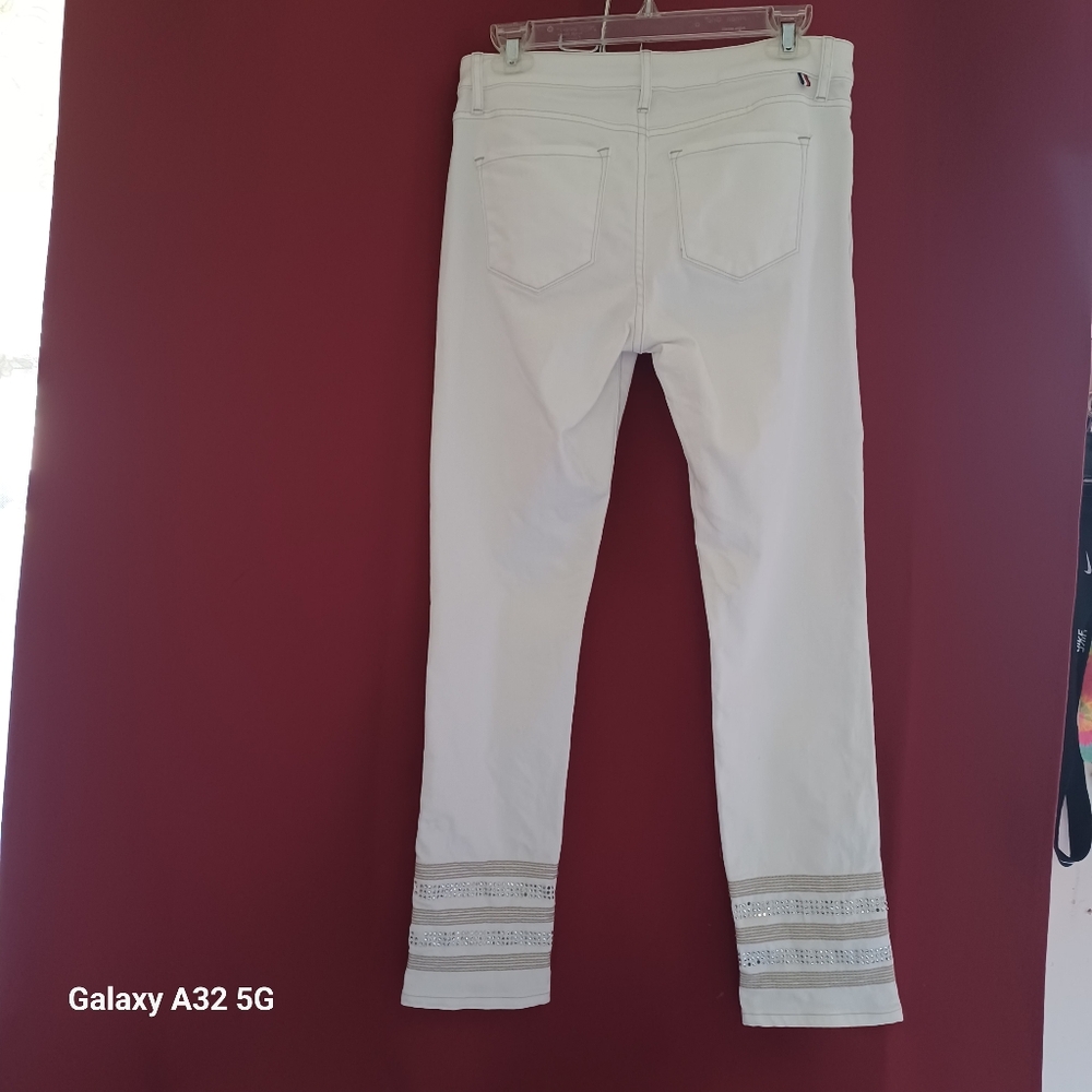 Tommy Hilfiger White Straight Leg Jeans Size 4 - Picture 6 of 12